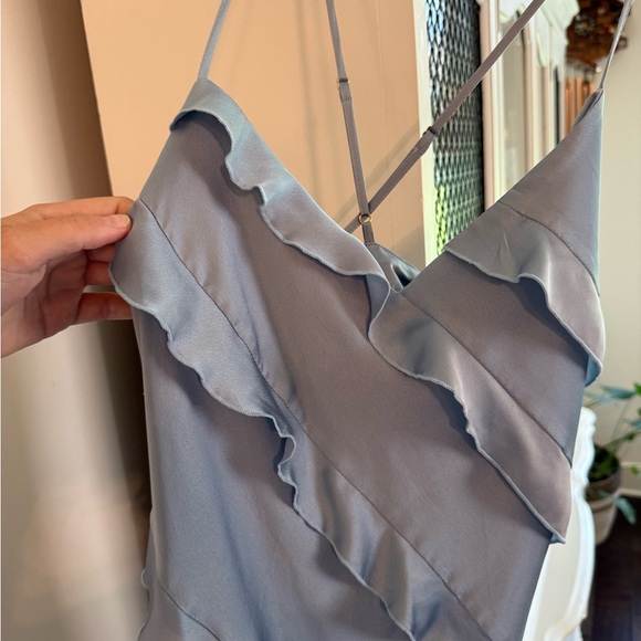 Show Me Your MuMu Light Blue Luxe Satin Bridesmaid Dress - Picture 4 of 5